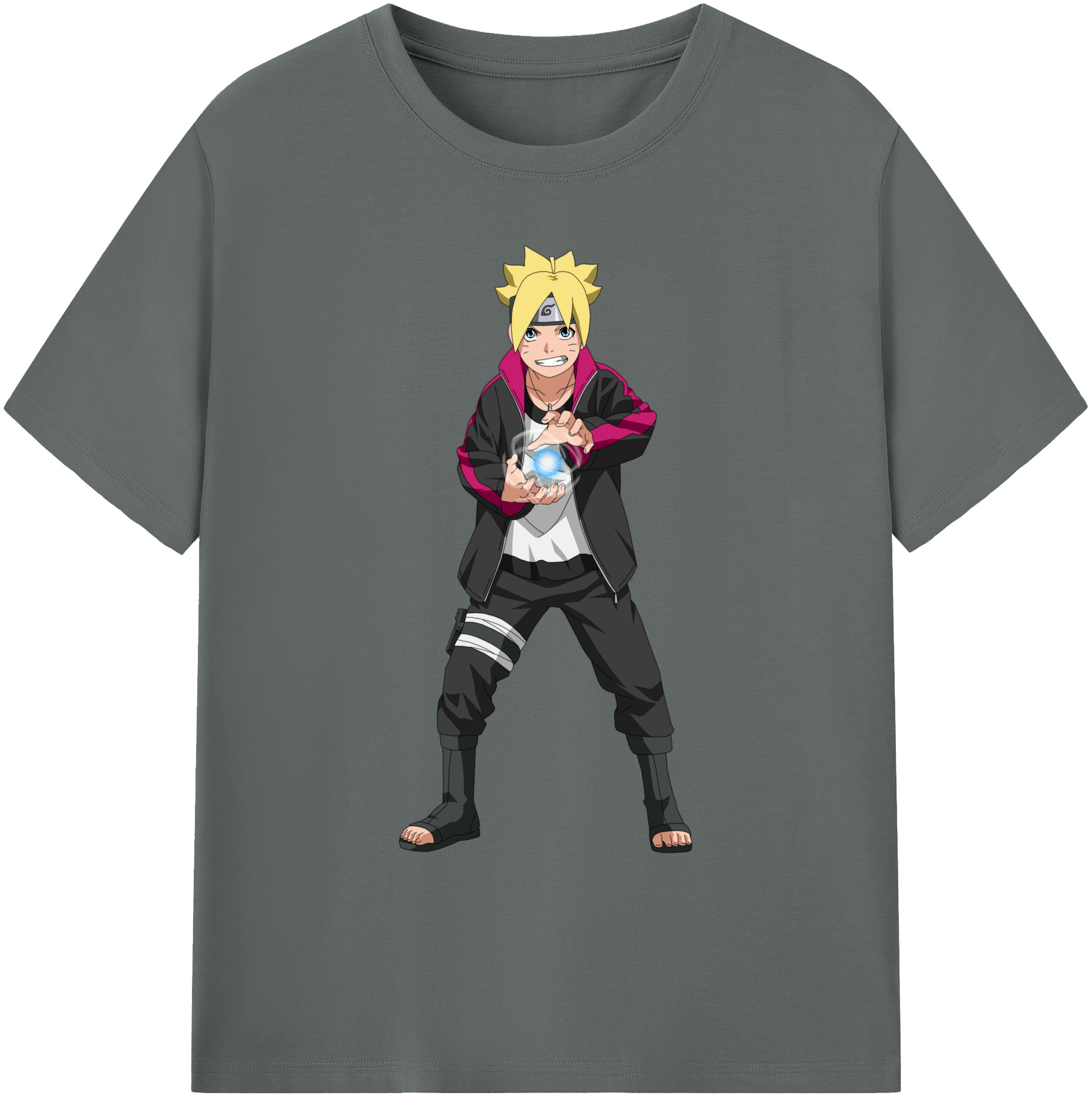 （画像用） NARUTO -ナルト- うずまき ボルト Uzumaki Boruto 綿100％ メンズ半袖Tシャツ｜肌触りやわらか＆通気性